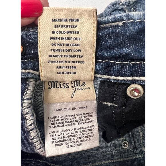 Miss Me Women's Denim‎ Shorts Size 27 Frayed Hem Bling Style JP5842H - Picture 7 of 10